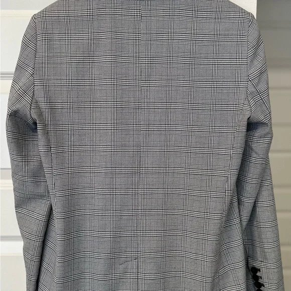 LOFT Black and Gray Plaid Blazer - Picture 2 of 2